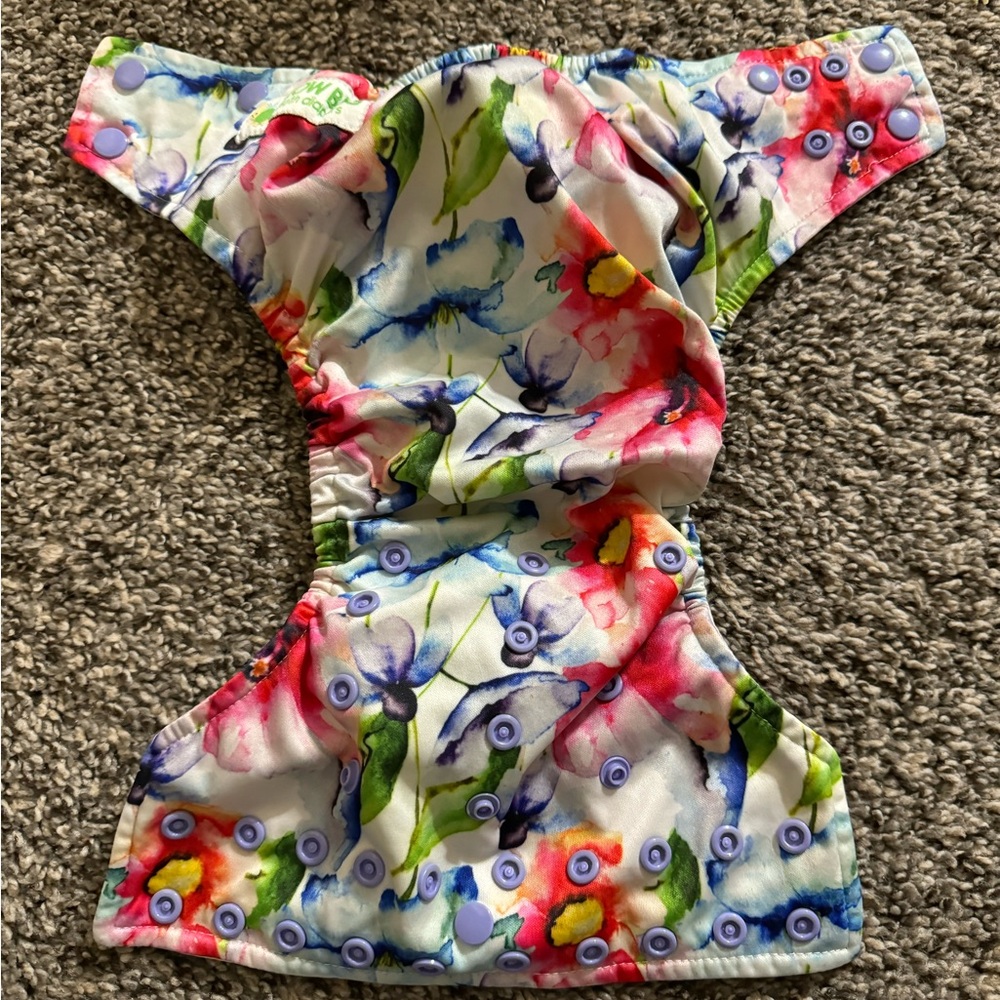 Colorful Floral Cloth Diaper